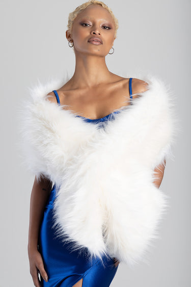 GLAMOUR GIRL FAUX FUR WRAP