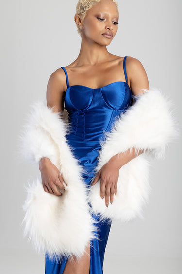 GLAMOUR GIRL FAUX FUR WRAP