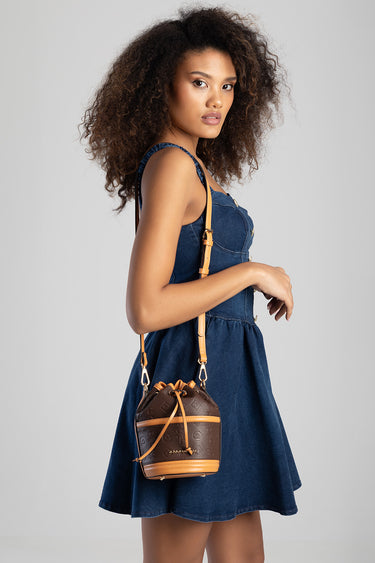 Mini Debossed Bucket Bag