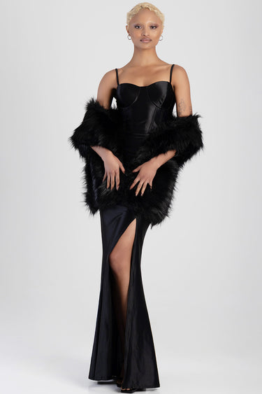 GLAMOUR GIRL FAUX FUR WRAP