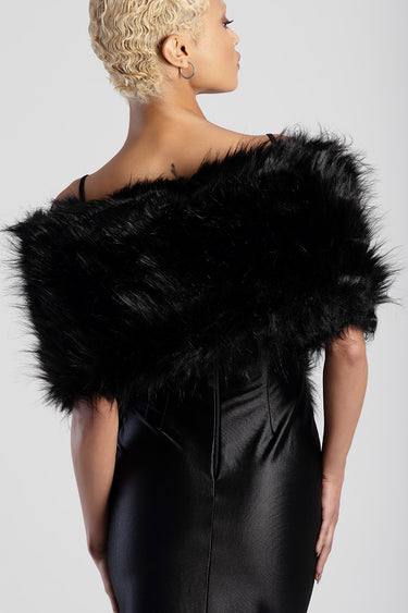 GLAMOUR GIRL FAUX FUR WRAP