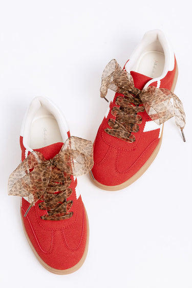 Leopard Ribbon Shoelaces