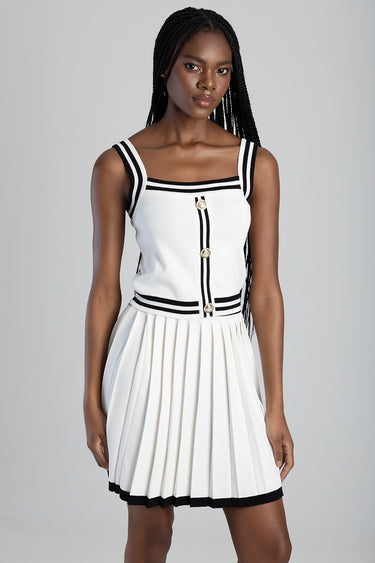 DROPPING HINTS KNIT TOP