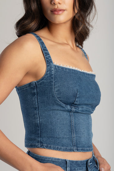 HELENA DENIM TOP