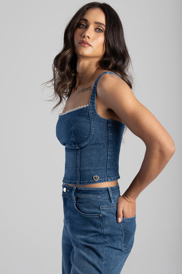 HELENA DENIM TOP