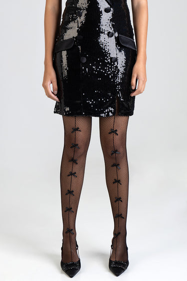 FISHNET BOW STOCKINGS
