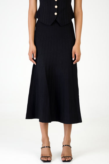 IN YOUR WORLD KNIT MIDI SKIRT