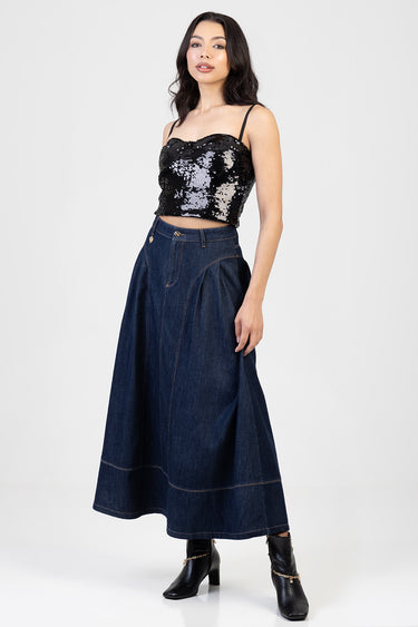 CALLY DENIM SKIRT