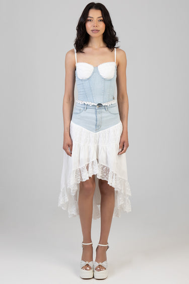 AIMEE HIGH LOW DENIM SKIRT
