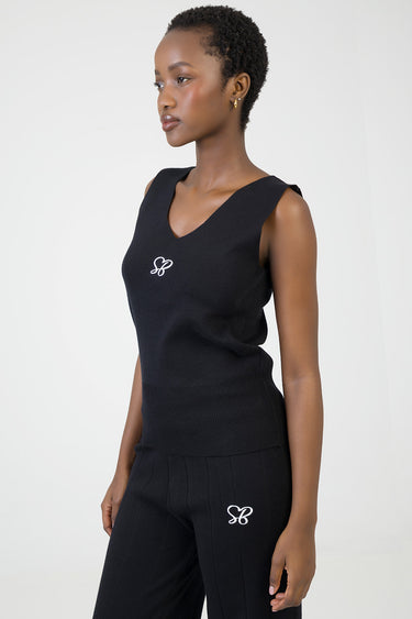 COME AROUND KNIT VEST TOP