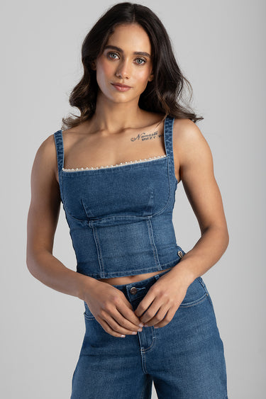 HELENA DENIM TOP